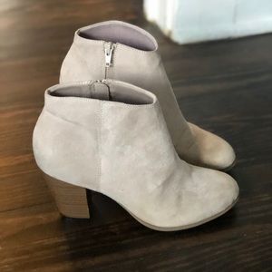 Suede camel color booties from Old Navy